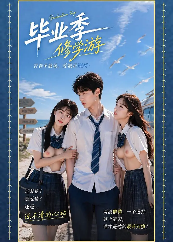 毕业季休学游 青春男女景点大尺度野外狂欢