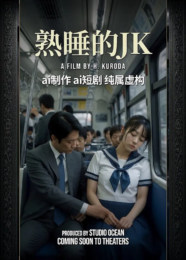 痴汉与熟睡JK 电车私密大尺度触碰熟睡少女
