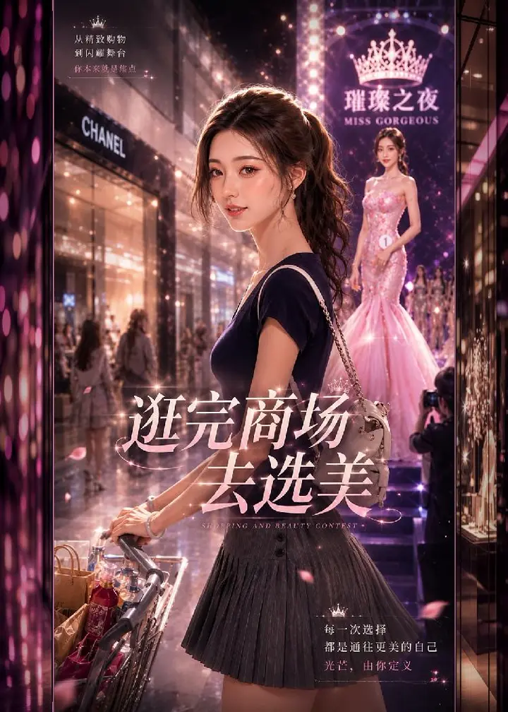 逛完商场去选美 双倍刷到了她说不信还有哪个没刷过小红心
