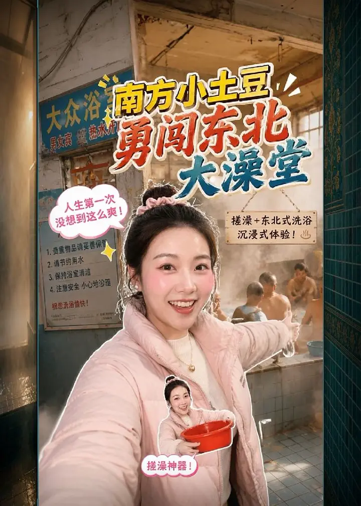 南方小土豆勇闯男汤 娇小佳人误入私密男汤温泉上演热辣碰撞