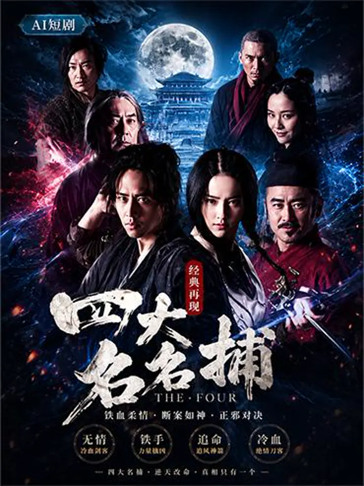 AI魔改 四大名捕 刘亦菲与江疏影领衔绝色名捕颠覆形象激情办案