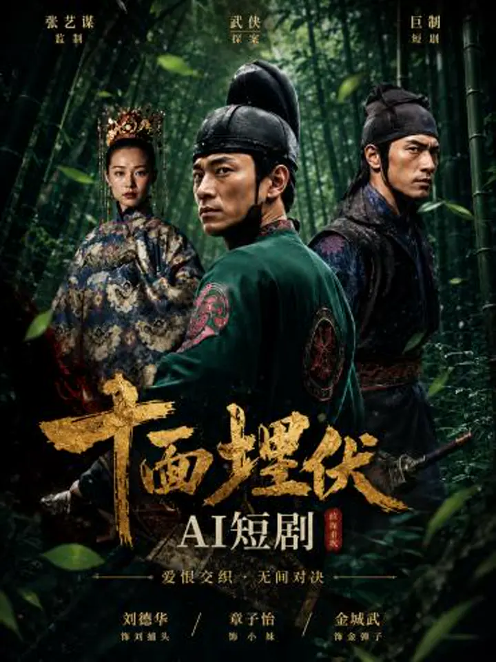 AI魔改 十面埋伏 章子怡竹林交锋绝色迷情 刀光剑影下激情对垒