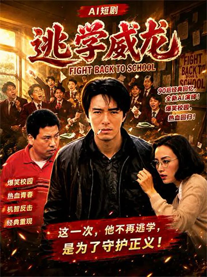AI魔改 逃学威龙 张敏化身知性OL教师 制服诱惑激情反差爆发