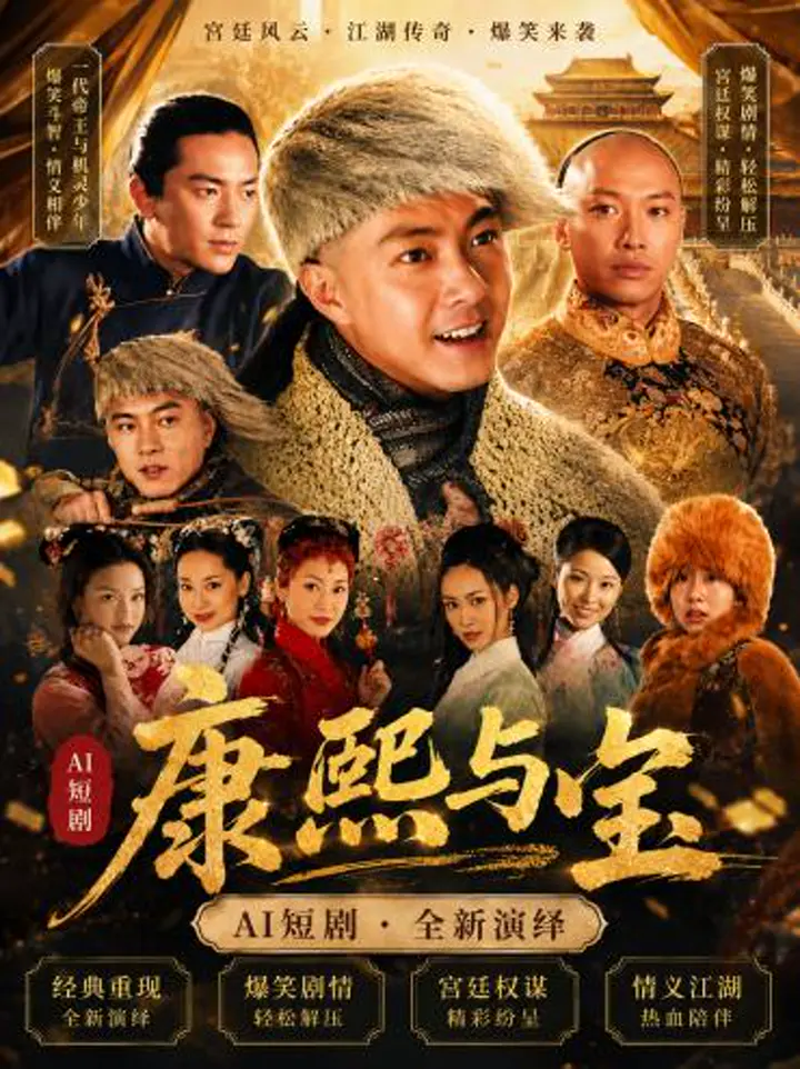 AI魔改 鹿鼎记小宝与康熙 绝色红颜齐聚一堂 激情游戏红尘风云